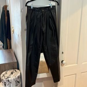 HB Bilermain black leather pants size 30